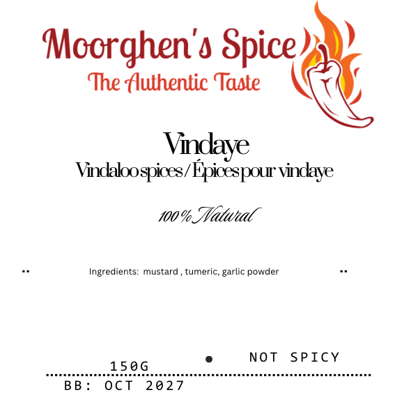 Vindaye 150g - Vindaloo spices / Épices pour vindaye